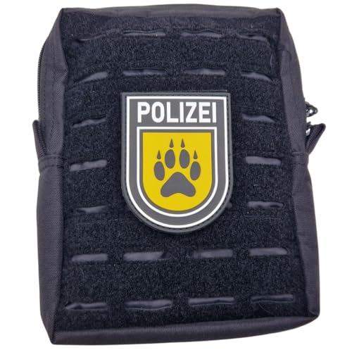 K9 Wappen Rubber Patch mit Klett, Polizei, taktisches Abzeichen, Dienstkleidung, Einsatzweste, Uniform, Hundestaffel