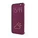 HTC Hi-Tech Dot View Interactive Flip Cover Case One M8, Smart Flip Folio Cover - Purple