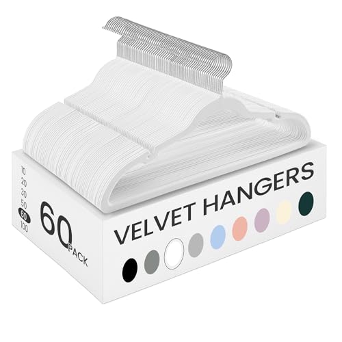 SONGMICS Velvet Hangers 60-Pack, Non-Slip