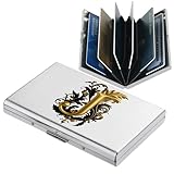BONSYL® Credit Card Holder, Slim RFID Blocking Card Holder Wallet, Fashionable Design and Artistic Patterns Metal Credit Card Holder Wallet, for Men Women.(J/6 Slots/Silver)