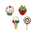 Produktbild Chakil Süßes Broschennadel-Set mit Cartoon-Erdbeer-Eiscreme-Kuchen-Lollipops-Nadel für Kleidung, Taschen, Rucksäcke, Jacken