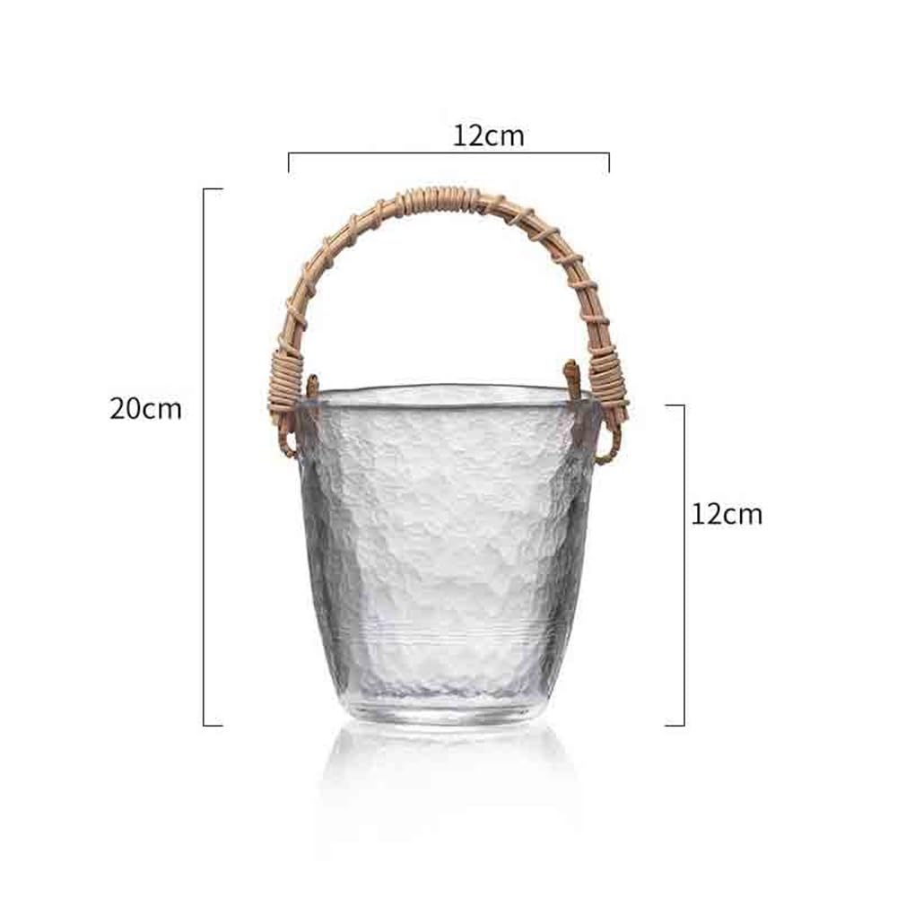 Cubo de champán Cubo de Hielo pequeñoCubo Fruta Vidrio portátil Alta gamaCubo for Cubitos hieloCubo Vino bañera enfriadora de Bebidas