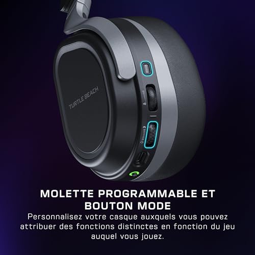 Turtle Beach Stealth 700 Noir Casque Gaming sans Fil w/ 80hr Batterie, Écouteurs de 60mm, Deux émetteurs et Bluetooth pour Xbox Series X ou S, PC et Mobile