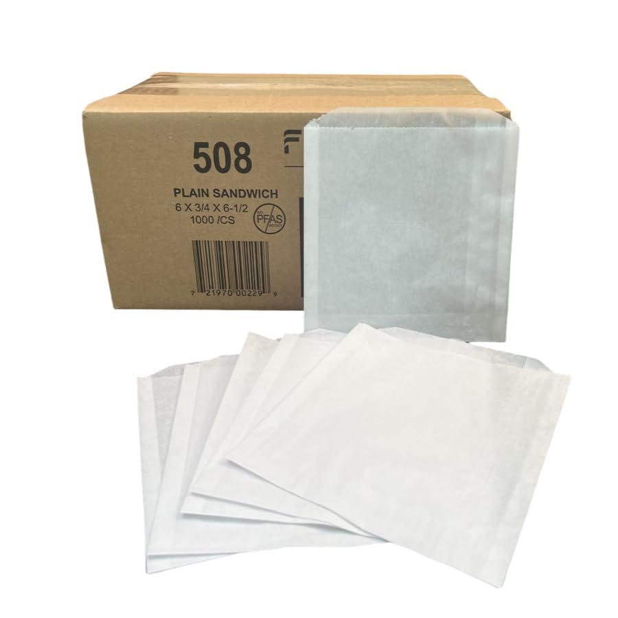 Fischer Paper ProductsPlain Sandwich Bag #508-6"" x 3/4"" x 6 1/2"" - 1000/Case