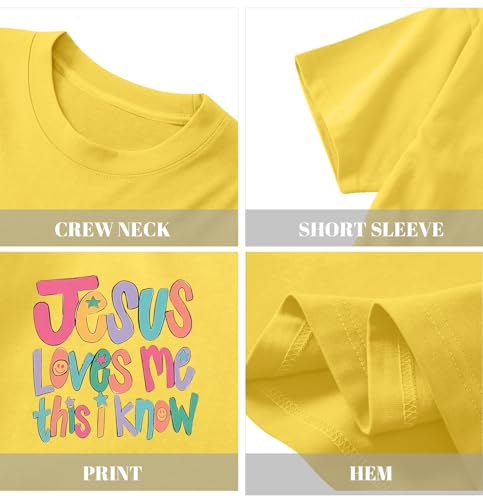 Image of BINTEHGS Jesus Shirts for Kids Christian Graphic Tees for Girls Religious God Tshirts Inspirational Bible Verse Cute T-Shirts