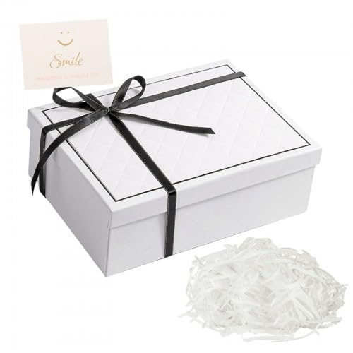 Culinavog Gift Box Set Large Textured Paper Box white