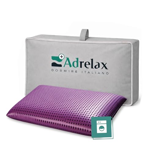 AD relax arte nel dormire AdRelax Nuvola Wash - Almohada lavable, gel y espuma viscoelástica, transpirable, diseño de nube