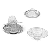 DNHCLL 4 Pieces Silver Mesh Hole Kitchen Bathroom Basin Sink Drain Strainer(2" x 0.79").