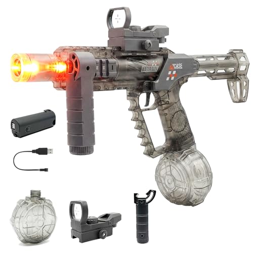 Electric Water Gun, Rifle Style Automatic Water Blaster with 320ml Tank, Motorized Squirt Guns up to 30 FT Range, Summer Outdoor Pool Backyard Party Toys for Kids and Adults