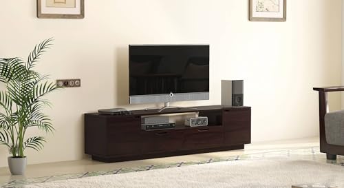 Image of THE WOODEN CITY Solid Sheesham Wood TV & Entertainment Unit for Living Room & Hotel Room and Office Furniture (Wood Finish 5)