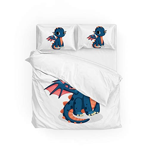 Parure de lit bébé dragon légère et super douce en microfibre de polyester