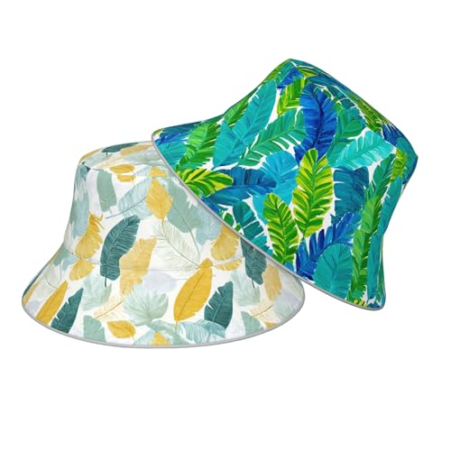 Image of Bucket Hat Double-Side-Wear Reversible Sun Hat Beach Travel Hiking for Women Men