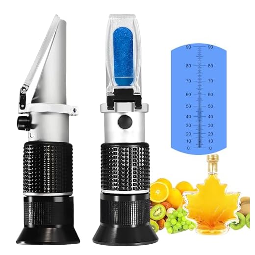 0-90% Brix Meter Refractometer,V-Resourcing Portable Hand Held Sugar Content Measurement for Sugar, Food, Fruit, Beverages Honey