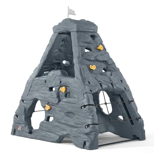 Step2 Skyward Summit Climber – Authentic Kids Playset Rock Climbing Wall with Four Unique Climbing Walls, Two Cargo Nets, Floor Net, and Flag – Rock Climbing Jungle Gym for Backyard