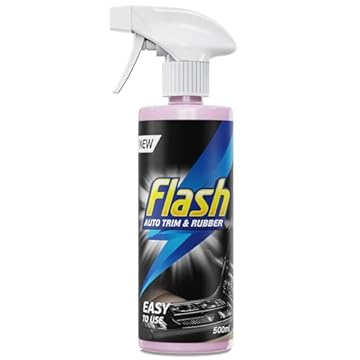 Flash Car Care Automotive Trim & Rubber Restorer 500ml, Use As Cleaner & Plastic Restorer To Get Bumpers & Seals Back To Black