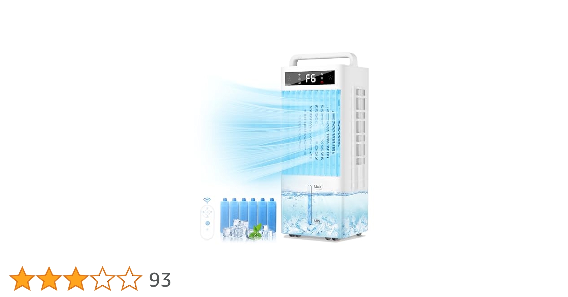 【360°吸気・爆風解禁！】大容量 10L水タンク 冷風扇風機 保冷パック6個付 Amazon | Braveby 冷風機 強力 冷風扇 【360°吸気・爆風解禁