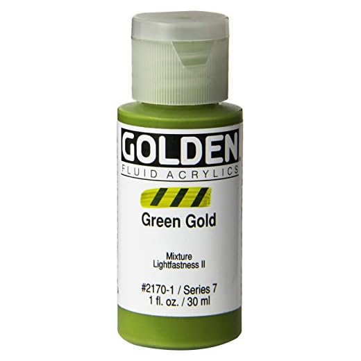 Golden Fluid Acrylic Paint 1 Ounce-Green Gold