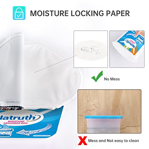 NATRUTH Moisture Absorber boxes, Unscented 800ml(6 PACKS)*12.5OZ Closet Dehumidifier, Eradicate Odor Moisture Absorbers Bucket, Humidity Absorber,Dehumidifier for Closet,Bathrooms, Kitchen & Boats