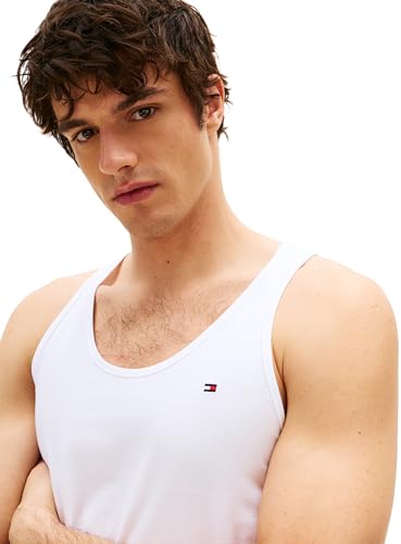 Tommy Hilfiger Herren 3er Pack Tank Tops Rundhalsausschnitt, Weiß (White/White/White), XS – Ansicht 4
