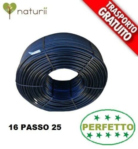 Naturii ® Perfetto 200 mt Tubo Ala gocciolante 16 Passo 25 gocciolatore autocompensante impianto a goccia