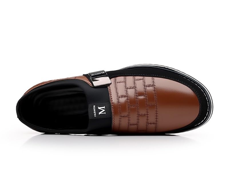 Men's Dress Shoes Wide Width, Comfort Dress Sneakers Men Fashion Business Casual Oxford Shoes Soft Loafers Derby Shoe for Office Working Driving Walking2