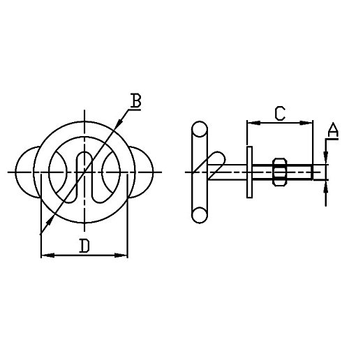 White Water 7772S Marine 304 Stainless Steel Transom Ski Tow 3-1/2