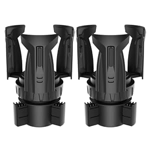 2Pack Cup Holder Expander, Automatic Car Cup Holder Expander Hold Large Water Bottles, for Yeti, Stanley, Owala Travel Tumbler & Mugs, Adjustable Arms & Extendable Base Insert Accessories