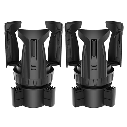 Cup Holder Expander, Automatic Car Cup Holder Expander Holds Large Water Bottles, Compatible with Yeti, Stanley, Owala Tumbler & Mugs, Adjustable Arms & Extendable Base Insert