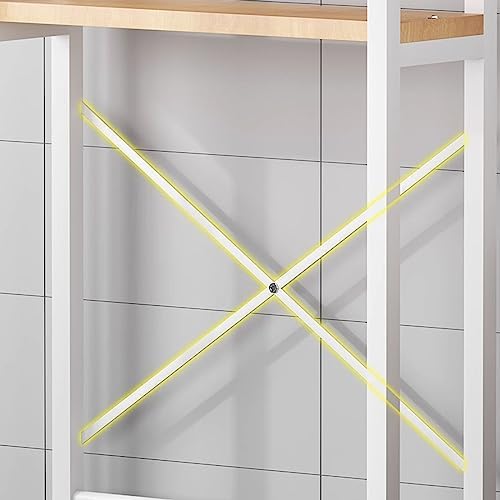 Over Toilet Storage Unit, Space-Saving Bathroom Organizer with Shelf, Rust-Proof Design, 50kg Load Capacity, Ideal for Small Spaces, Efficient Toilet Storage Solutions