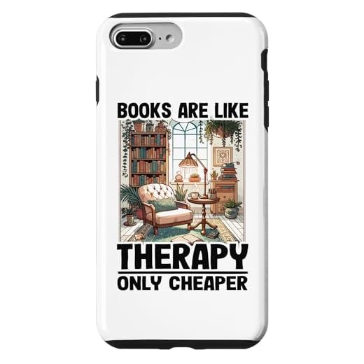 Coque pour iPhone 7 Plus/8 Plus Les livres sont comme une thérapie, mais un amateur de livres moins cher