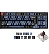 Keychron V5 ISO-FR-Layout Wired Custom Mechanical Keyboard Knob Version, 96% Layout QMK/Via Progr...