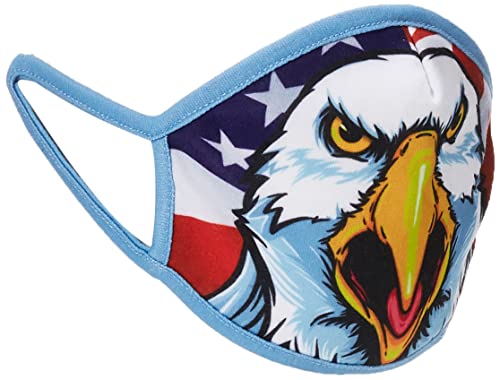 Wild Republic Wild Smiles フェイスマスク 繰り返し使えるフェイスマスク 洗えるフェイスマスク ハーフフェイスマスク, ワシ, Child