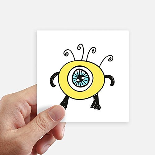 Autocollant extraterrestre jaune DIYthinker sticker pc et moto