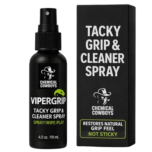 ViperGrip Tacky Golf Grip Spray & Cleaner – Golf Grip Cleaner and Restorer for Slippery Hands – Golf Grip Enhancer, Grip Boost Spray, Anti Slip Spray (Not Sticky) for Golf & More (4 oz)