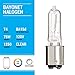 KOR (Pack of 4) Q75CL/DC - 120-Volt - Halogen JD Type T4 - BA15D - DC Bayonet Base - 75-Watt - Clear Light Bulbs