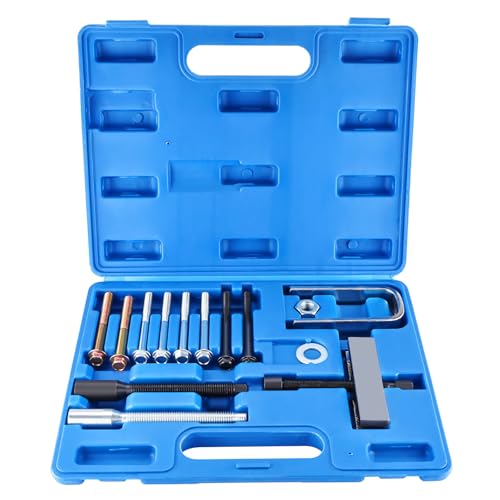 8MILELAKE Steering Wheel Puller Kit Automotive Steering Wheel Lock Plate Removal Tool Car Compressor Remover Tool Set (Blue)