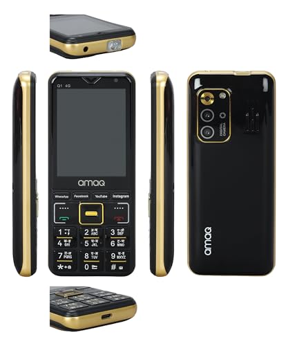 Image of Amaq Q1 4g Touch Screen Keypad Mobile|Volte-Jio Supports|Dual SIM|2.8 inch Screen|3500 mAh Battery|Supports Whatsapp|Facebook|Instagram|You Tube|Video Calling|Super Touch|Black.