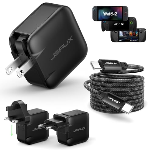 Imagen de JSAUX Cargador USB C de 65W para Nintendo Switch 2