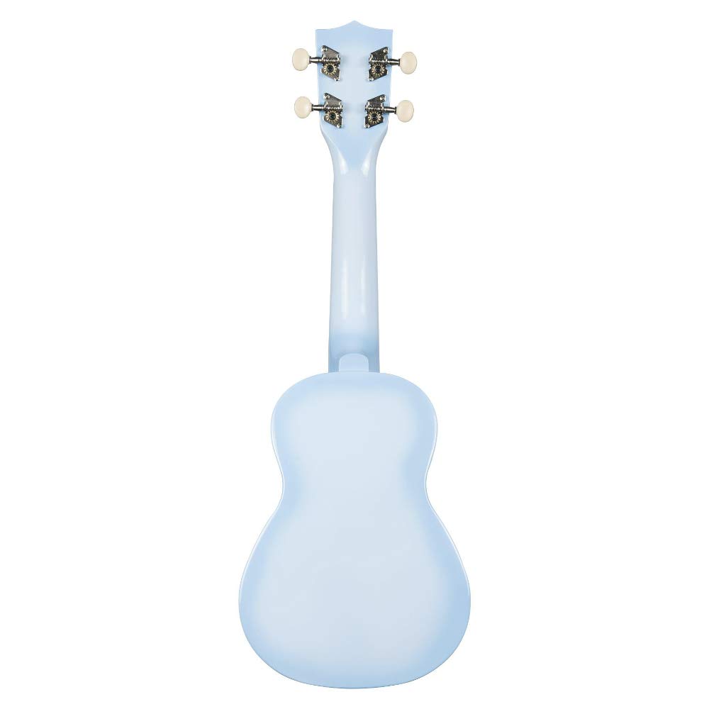 Kala Light Blue Burst Dolphin Makala Soprano Ukulele - MK-SD/LBLBURST Bundle with a Tuner and Polishing Cloth - Image 5