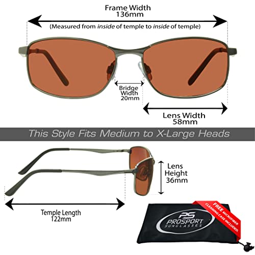 Image of proSPORT Blue Light Blocking Sunglasses - HD Copper Amber Metal Aviator Reduce Eye Strain Better Sleep
