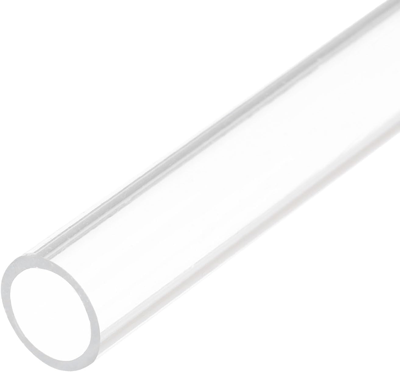 sourcing map Acrylic Pipe Clear Rigid Round Tube 8mm ID 10mm OD 12" for Lamps and Lanterns, Water Cooling System - 305mm