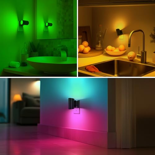 Image of Briignite Night Lights Plug into Wall, 10-Color Changing RGB Night Light