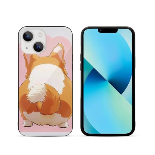 HKMNLEW iPhone 13 Mini�p�����K���X�d�b�P�[�X �t�@�j�[�R�[�M�[�v�����g TPU �ϏՌ��ی�P�[�X�J�o�[ �����p �j���p