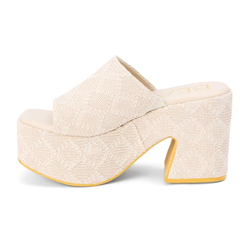 Image of BEACH by Matisse Womens Como Block Platform Casual Sandals Casual High Heel 3 inch & Up