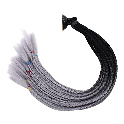 Cabello para motocicleta de 55 cm negro gris ideal para personalizar el casco