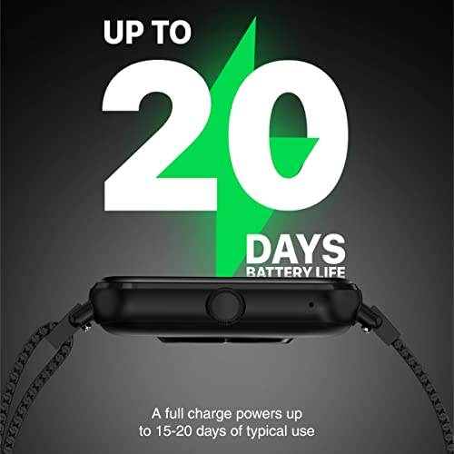 Image of Promate ProWatch-M18 Fitness Smart Watch, 1.78 inch AMOLED Display, 240+ Media Storage, Bluetooth Calling, IP68 Water Resistance | 20 Days Battery Life, 37 Sports Modes, Real-time HR Tracking (Graphite)