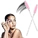BTYMS 100 Pieces Crystal Eyelash Mascara Brushes Spoolie Brush Lash Wands Applicator Disposable Eyebrow - Light Pink