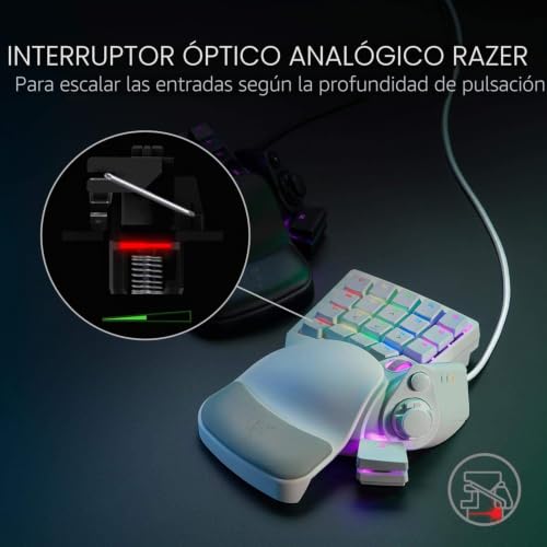 Gamepad Razer Tartarus Pro analógico con 32 teclas programables en blanco 2