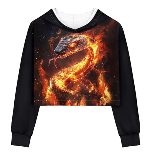 Long Sleeve Crop Tops for Girls Kids' Fashion Hoodies & Sweatshirts Kawaii Clothes