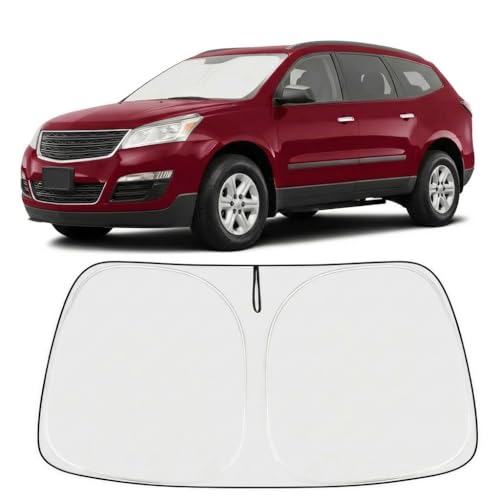 Image of Proadsy 2026 Upgrade Front Windshield Sun Shade Foldable Sunshade Protector Custom Fit 2018-2023 Traverse LS, LT, RS, Redline, Premier, High Country SUV Accessories